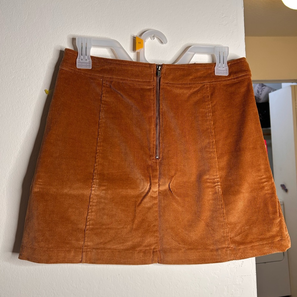 re:named Corduroy Mini Skirt in Brown